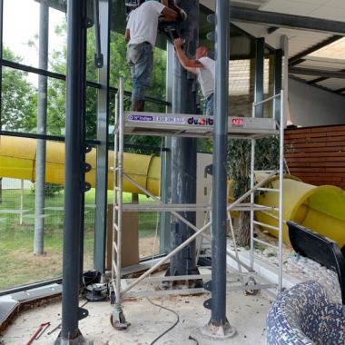 Démontage escalier métallique